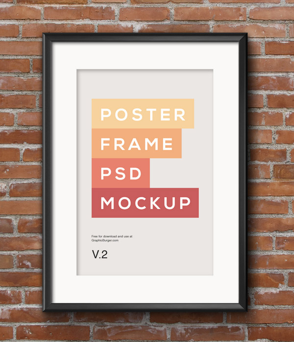 Poster Frame PSD MockUp by GraphicBurger