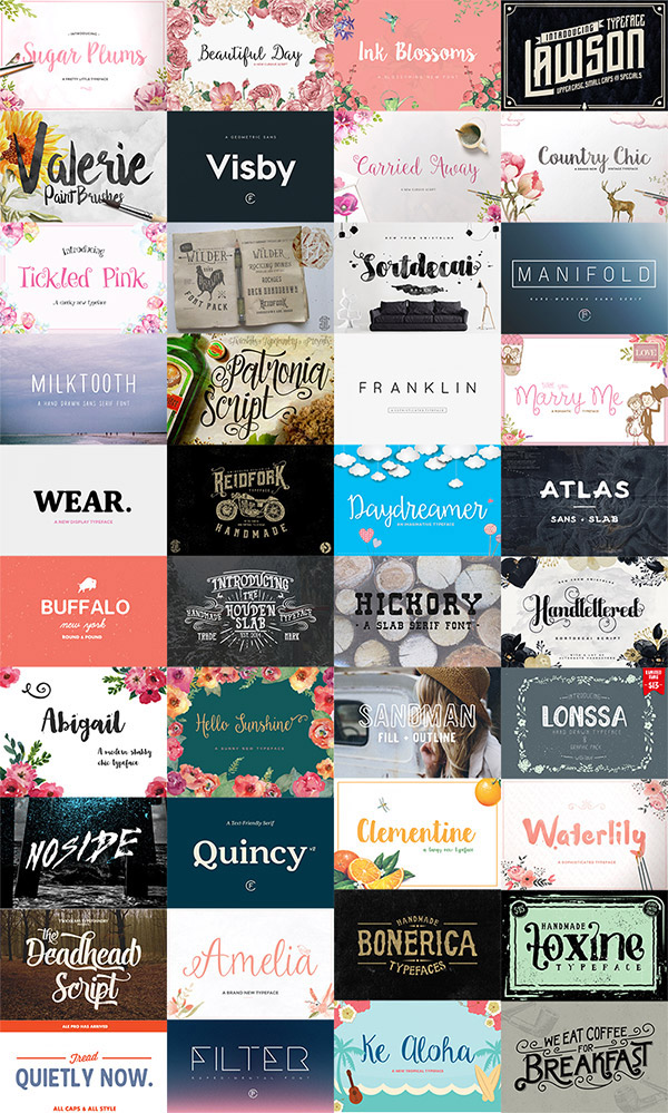 40 fonts super bundle