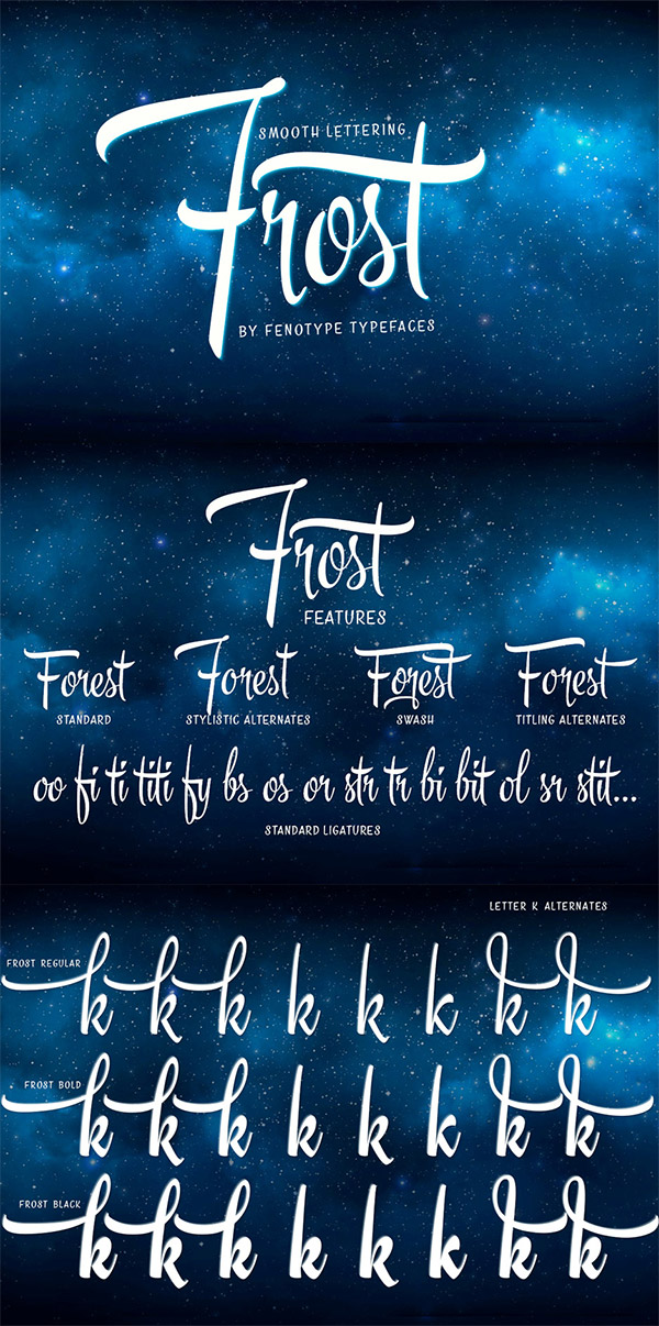 Frost font preview
