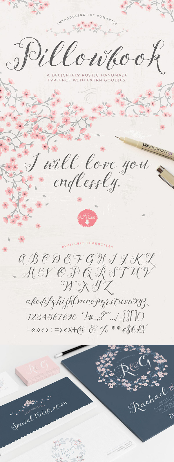 Pillowbook font preview