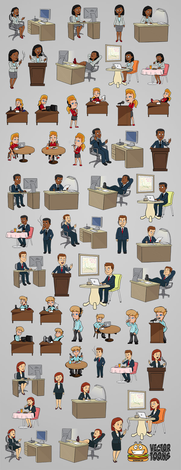 Vector Toons business collection