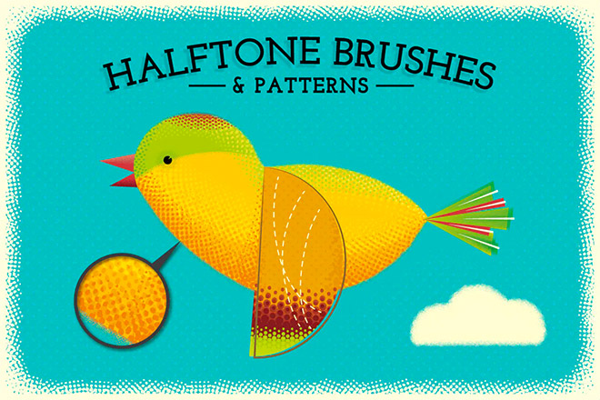 Halftone Brushes + Bonus Patterns