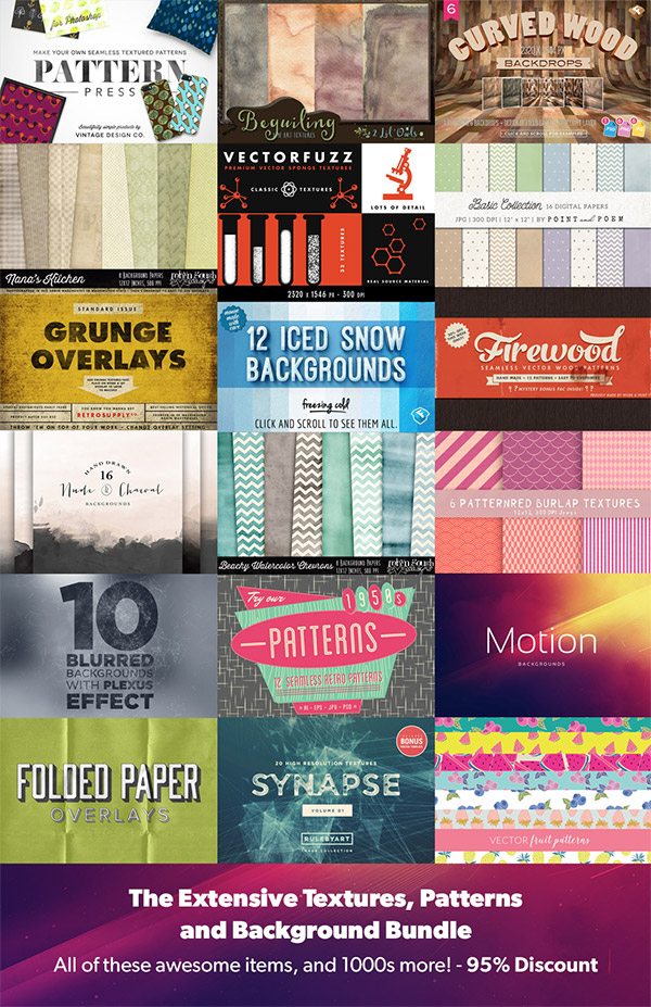 The Extensive Textures, Patterns and Backgrounds Bundle