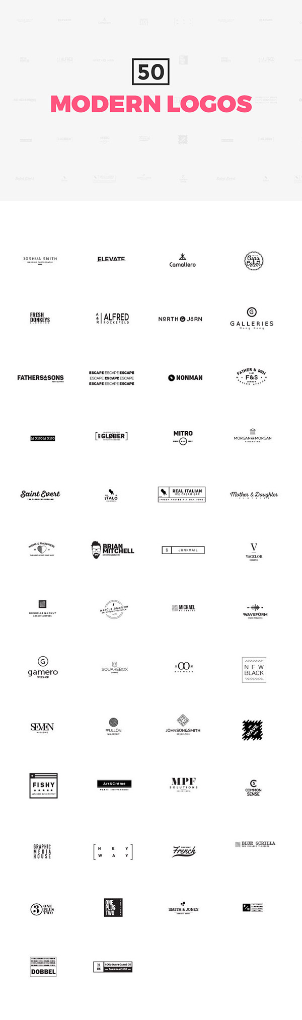 50 Modern Logo Templates
