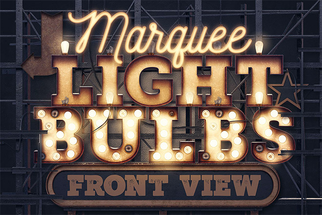 Marquee Light Bulbs – Front View