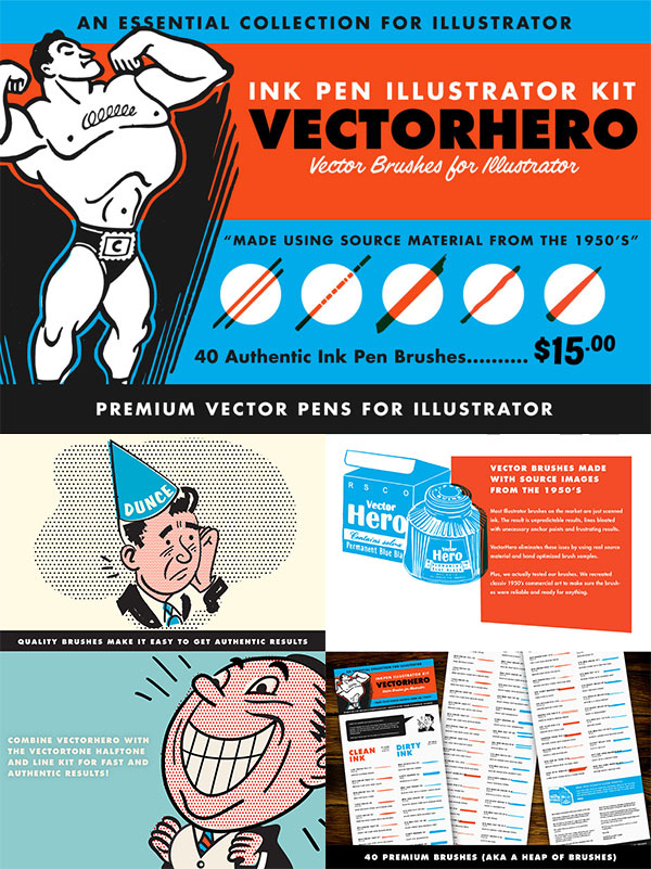 VectorHero – Brushes for Illustrator