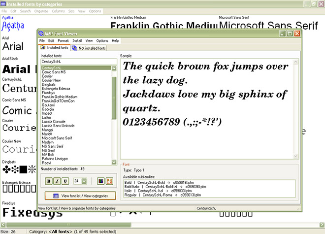 best font manager foe windows 7