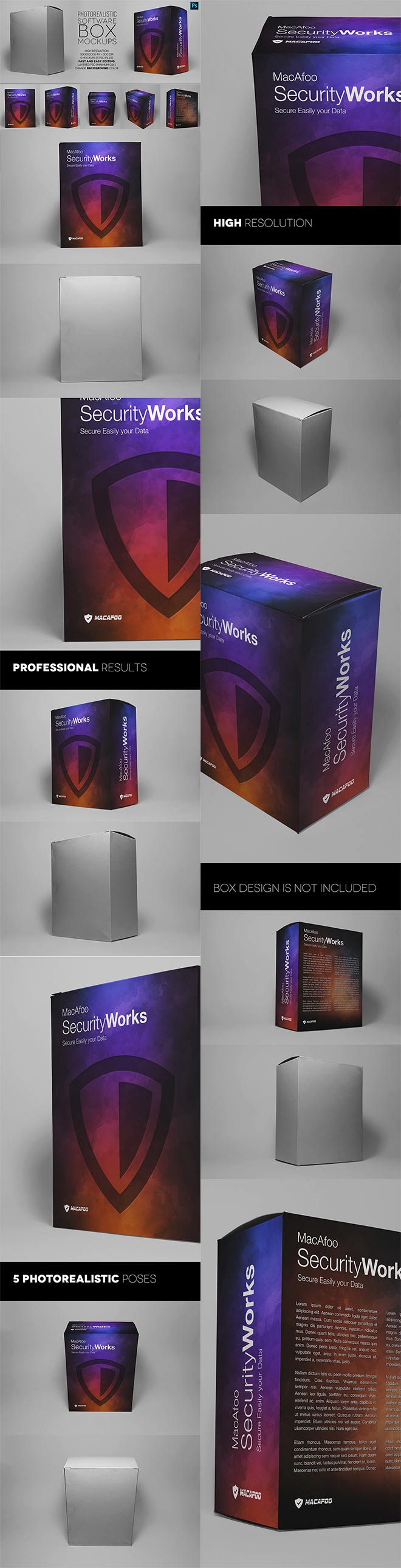 Software or Product Box Mockups