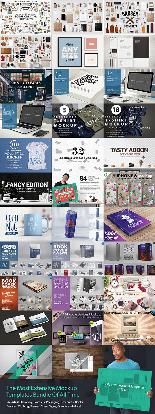 The Most Extensive Mockup Templates Bundle Of All Time