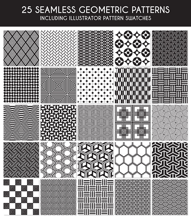 25 Seamless Geometric Patterns