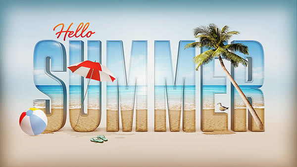 Create a Summer Inspired 3D Text Effect in Photoshop