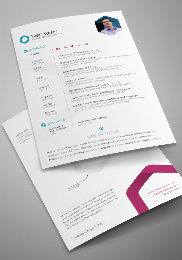 \u0026 PS 20 AI CV/Resume Templates Editable Free for