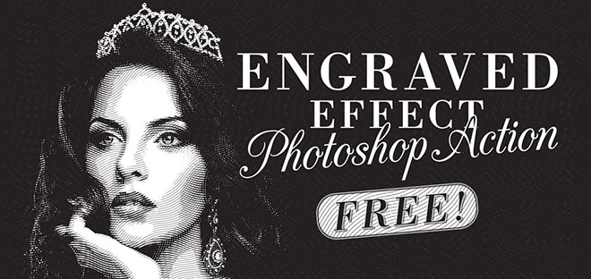 Free Engraved Illustration Effect Action for Photoshop