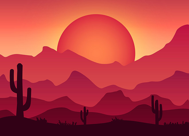 How To Create a Colorful Vector Landscape Illustration