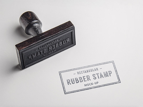 Rubber Stamp PSD Mockup