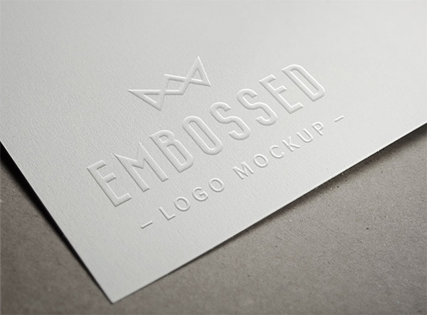 Embossed Paper Logo Mockup