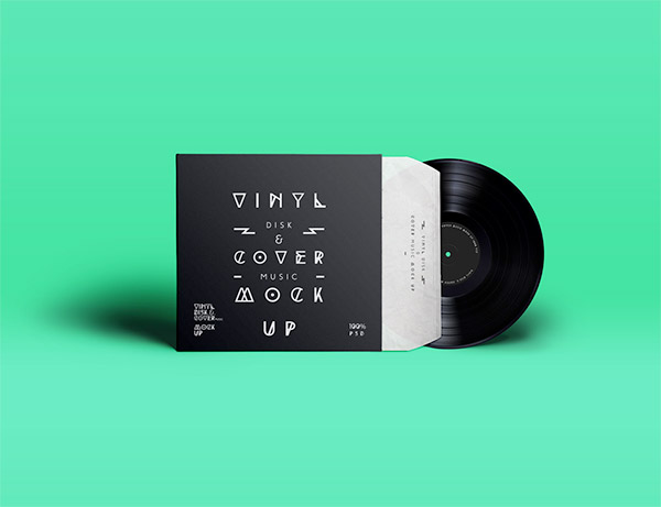 PSD Vinyl Record Cover Mock Up