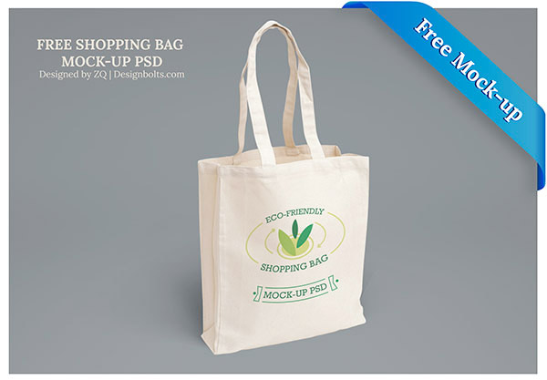 Free Eco-Friendly Shopping Bag Mock-Up PSD