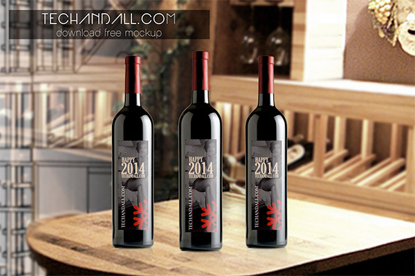 Wine Bottle Mockup