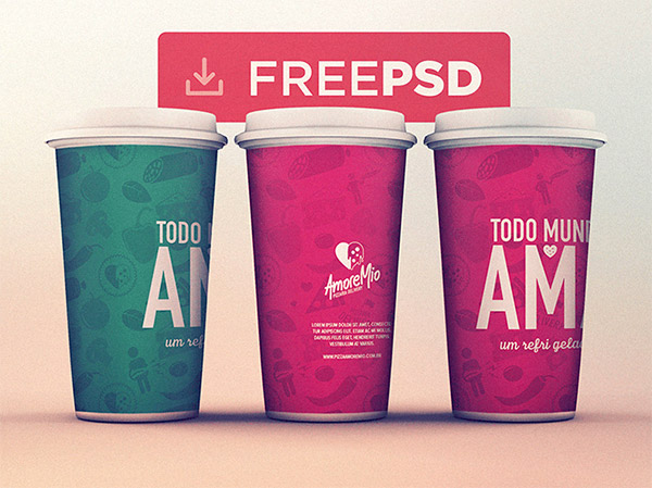 Cups Mockup PSD