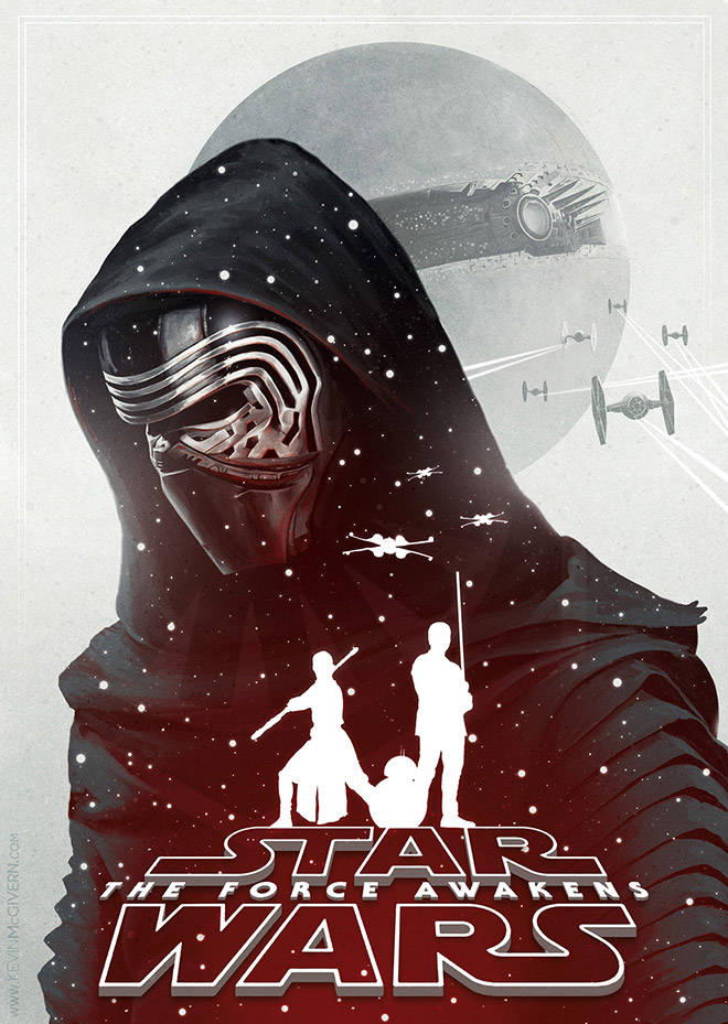 Star Wars The Force Awakens Alternative Poster by Kevin McGivern