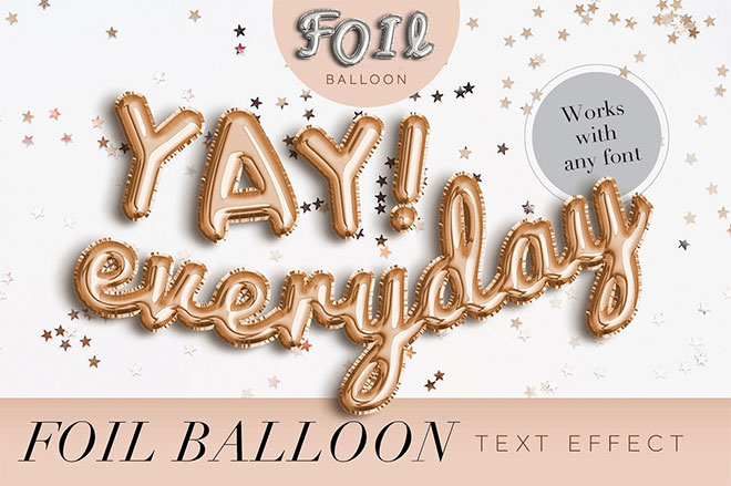 FOIL BALLOON TEXT EFFECT