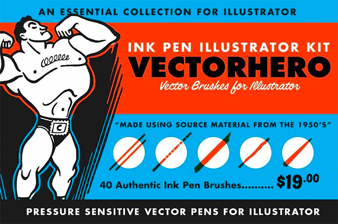 VECTORHERO INK BRUSH PACK FOR ADOBE ILLUSTRATOR
