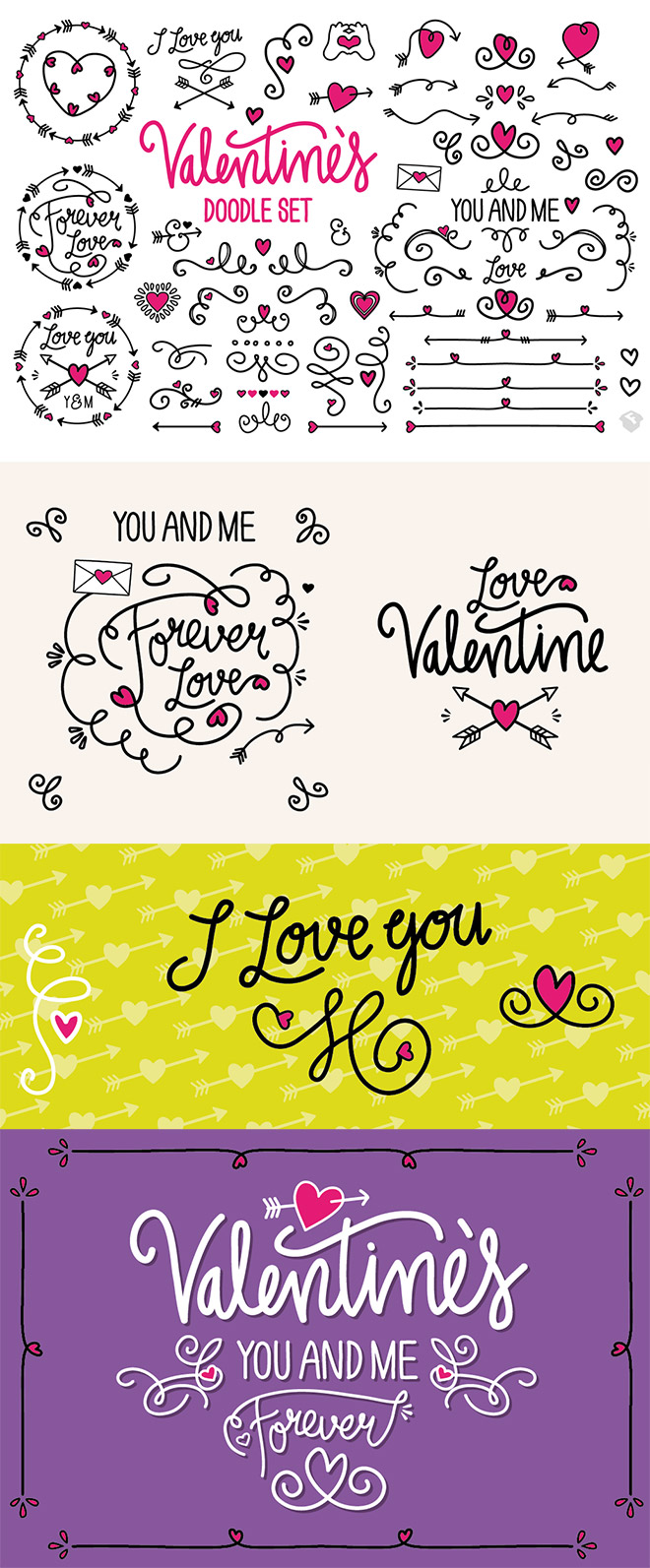 Valentine's Doodle Set