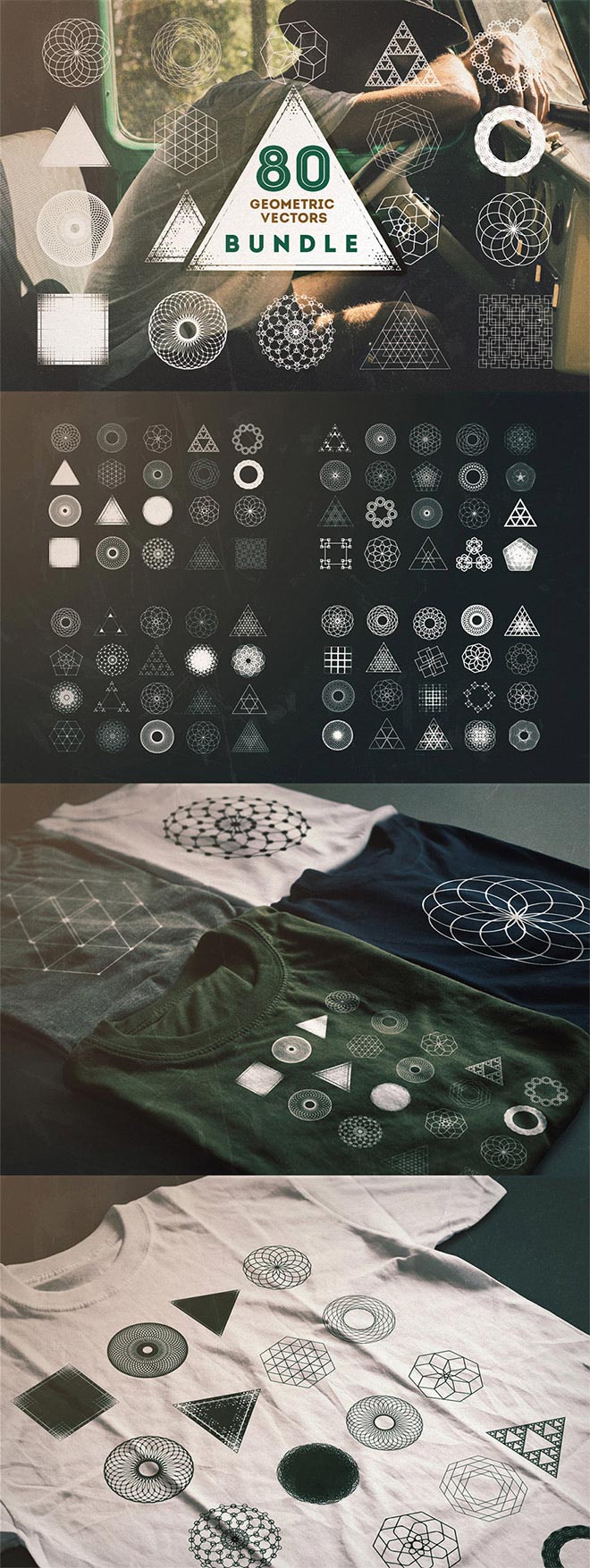 80 Geometric Vectors Bundle