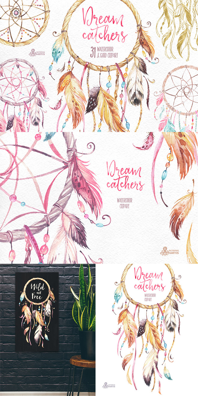 Dreamcatchers Watercolor Collection