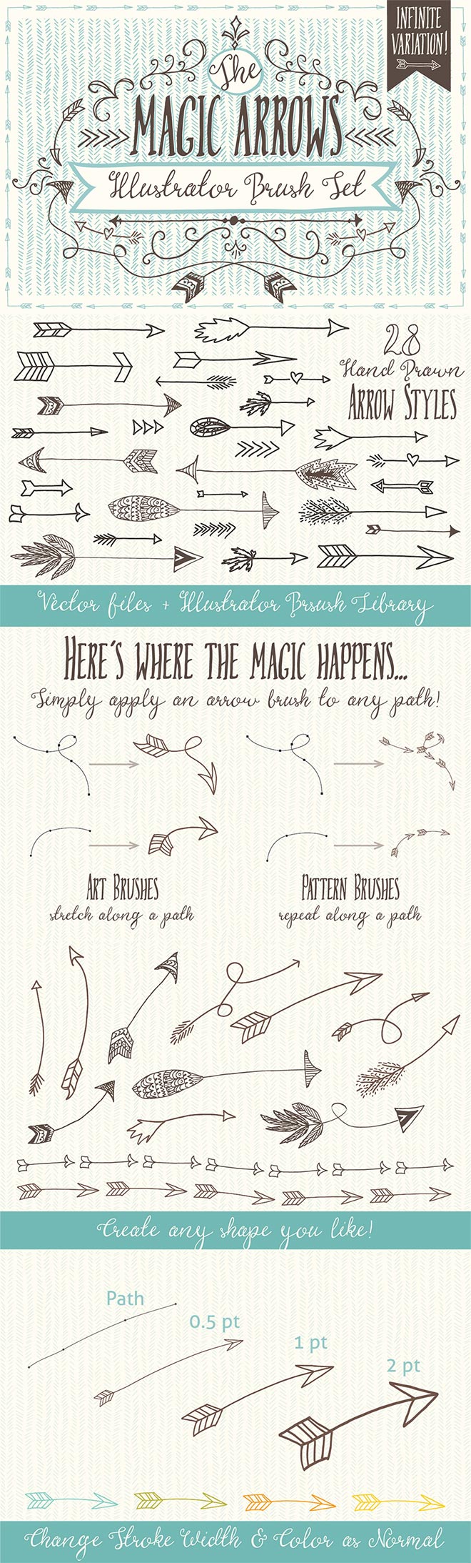 Magic Arrow Brushes (Illustrator)