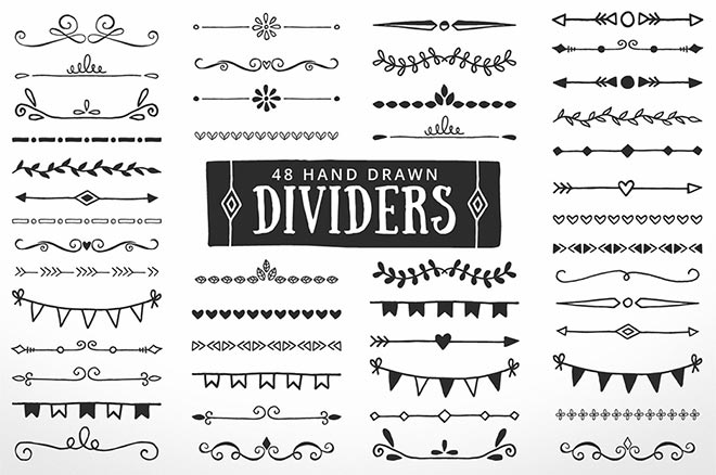 Hand Drawn Dividers Borders