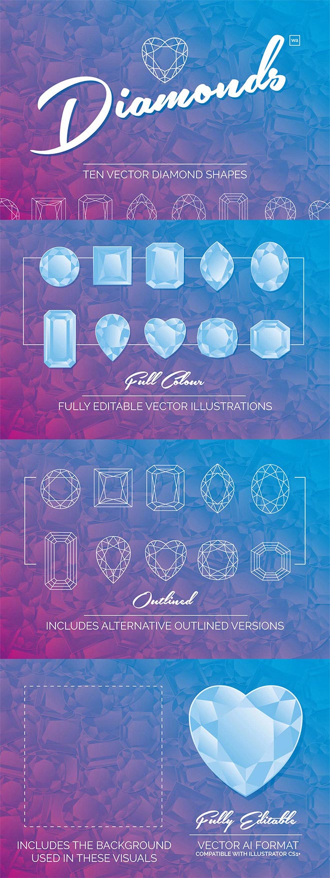 Diamond Vector Shapes