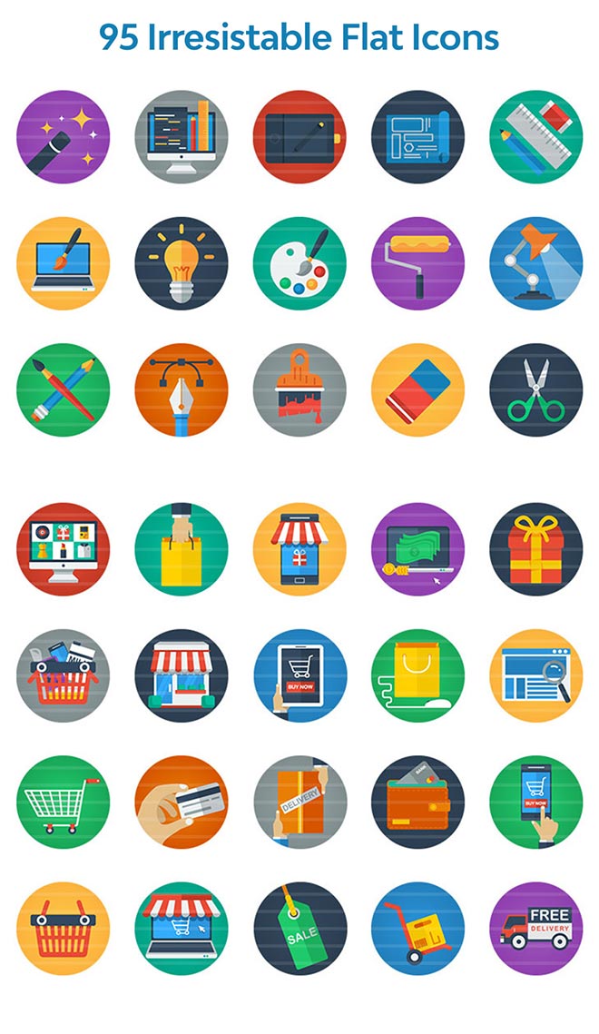 95 Irresistible Flat Icons