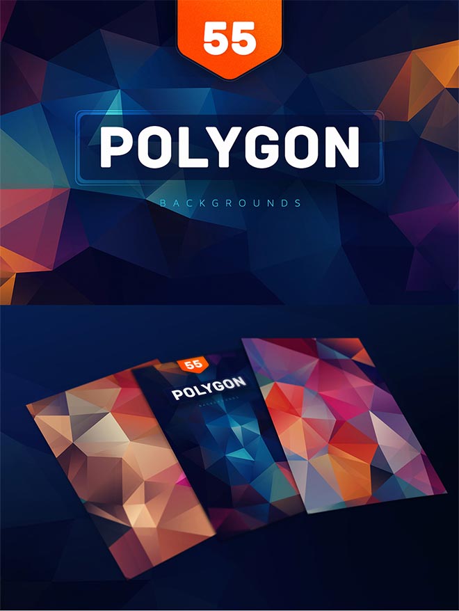 55+ Polygon Colorful Backgrounds