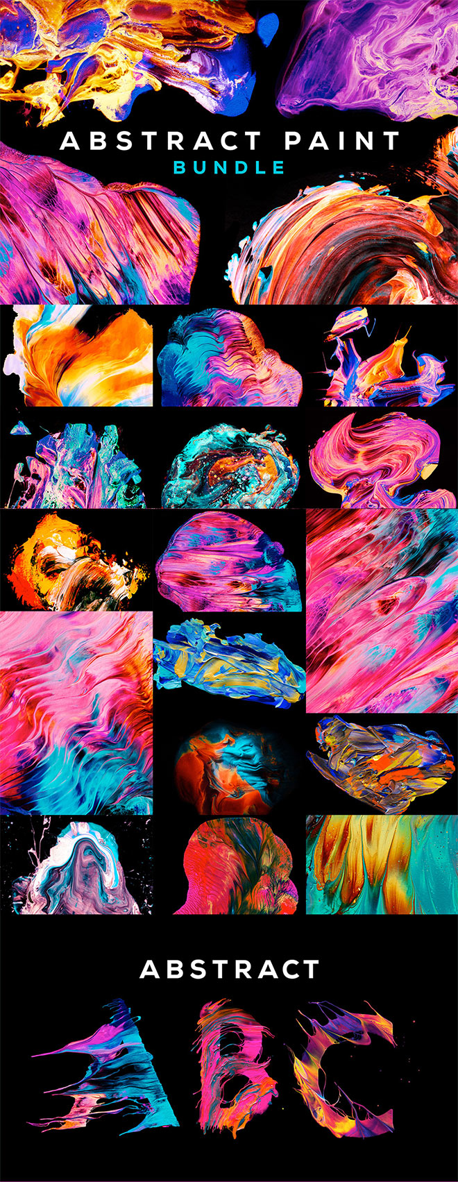 Abstract Paint Bundle