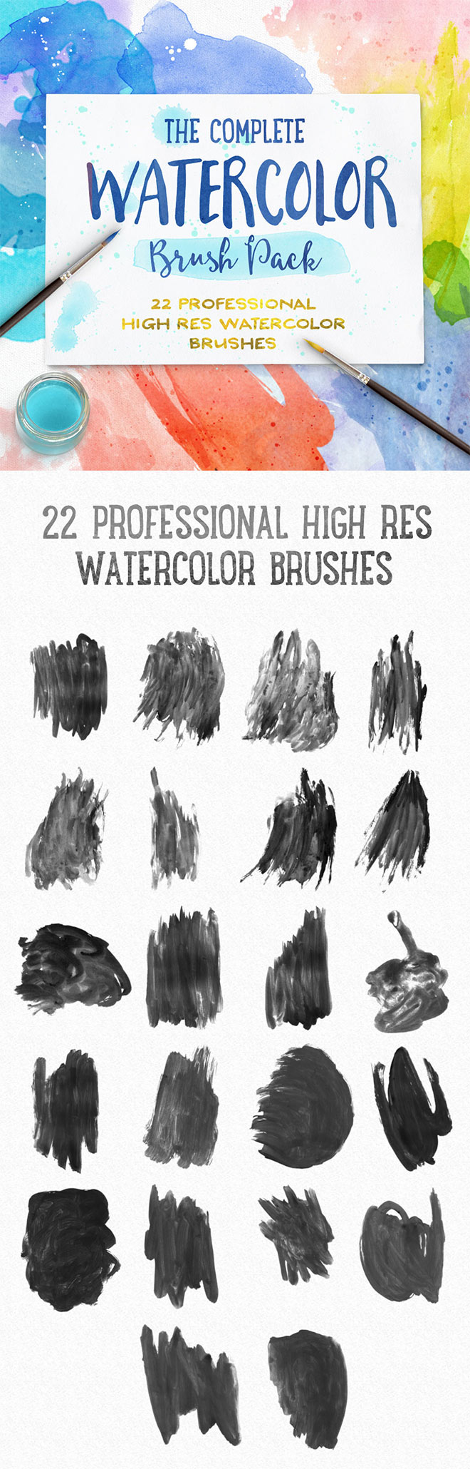 Complete Watercolor Brush Pack