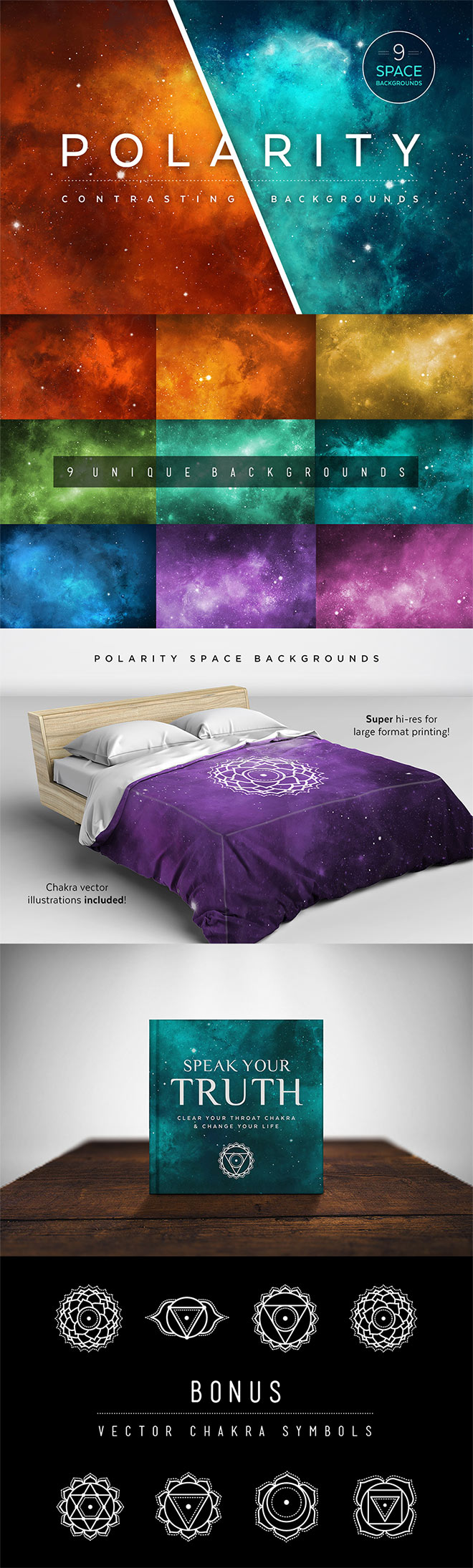 Polarity Space Backgrounds