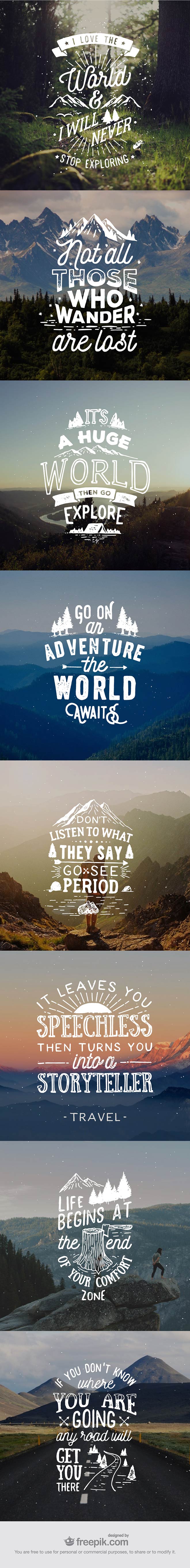 Hand Lettered Travel Quotes