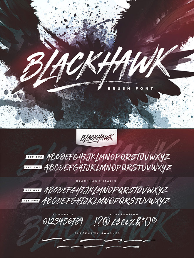 Blackhawk Brush Font