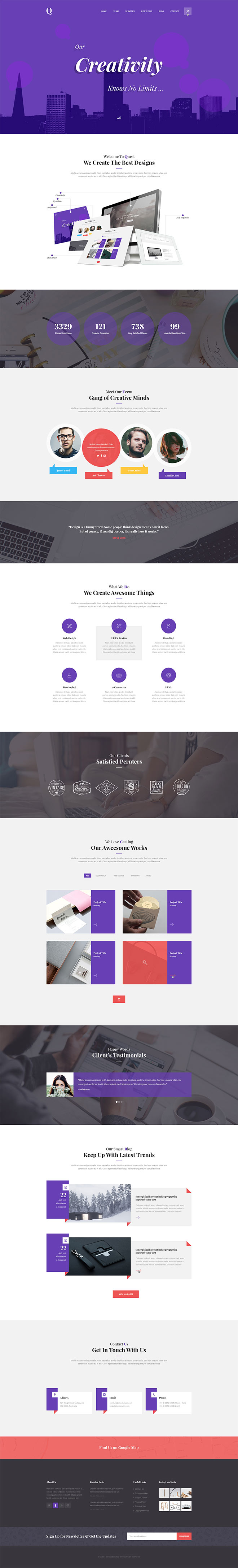 Quest Portfolio PSD Template