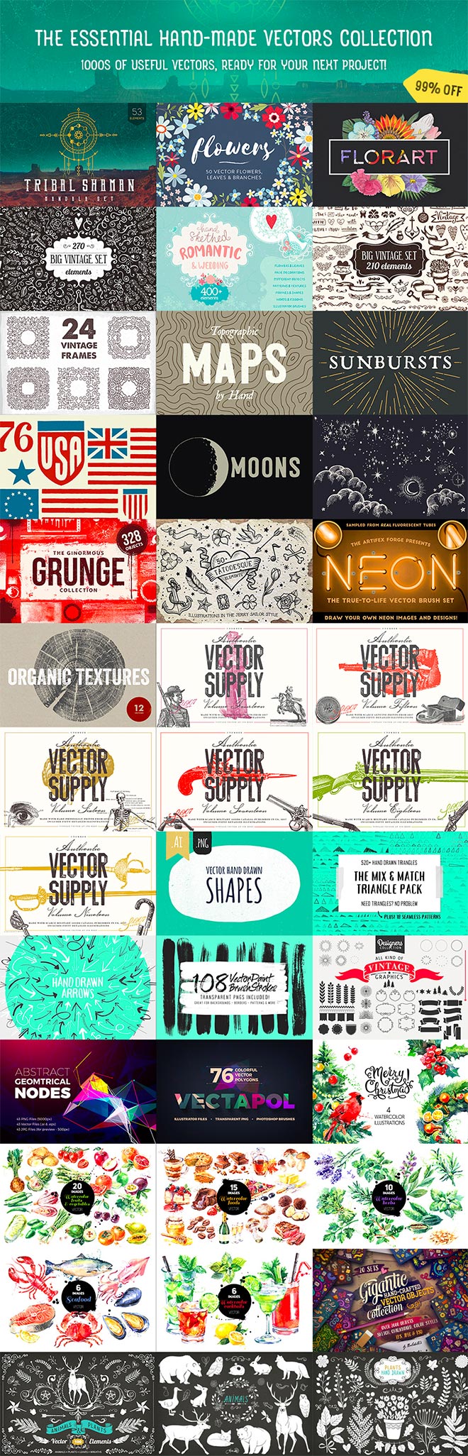 The Essential Hand Drawn Vector Collection