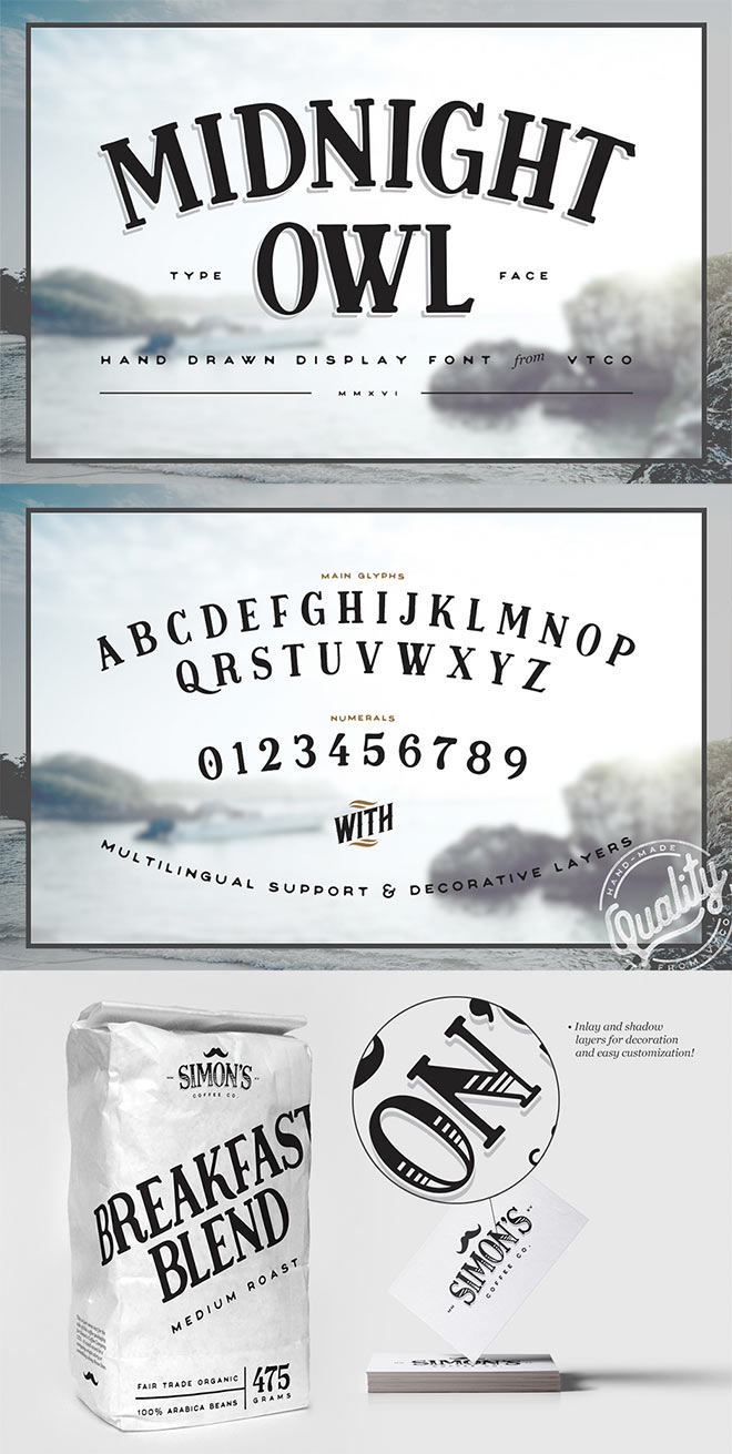 Midnight Owl Display Font