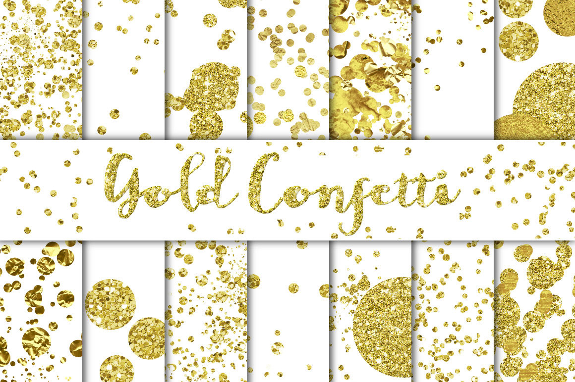 Glitter Digital Paper. Gold Golden Paint texture backgrounds