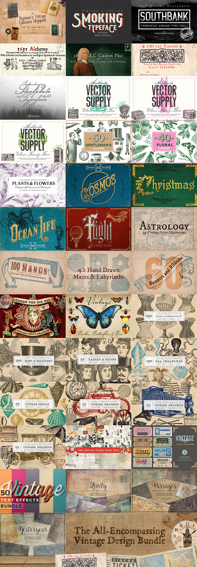 The All-Encompassing Vintage Design Bundle