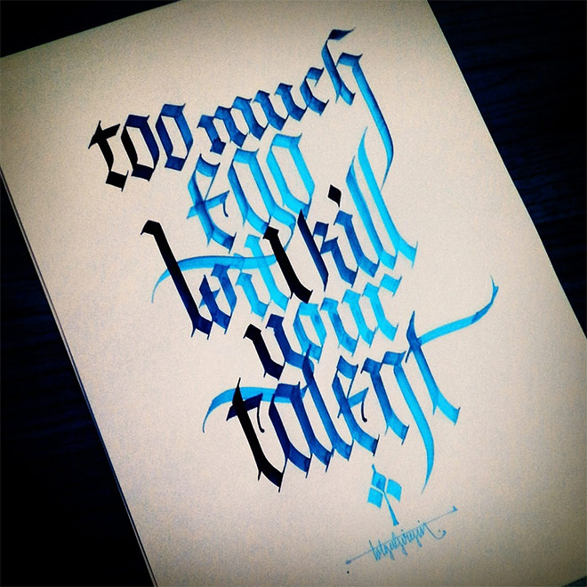 Gothic Calligraphy & Lettering by Tolga Girgin