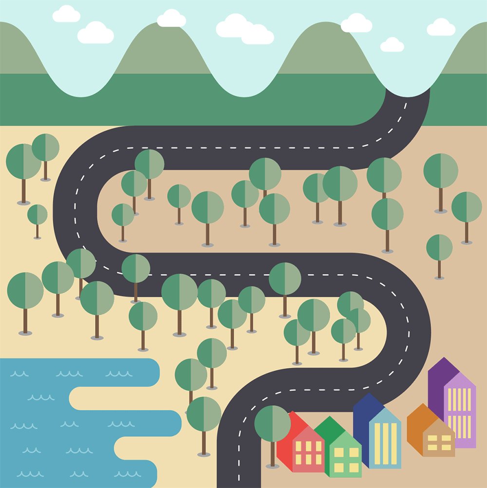 How To Create A Flat Style Vector Map In Adobe Illustrator