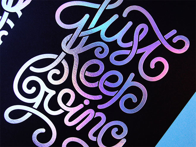 Just Keep Going Holographic Foil Print by Joanna Behar