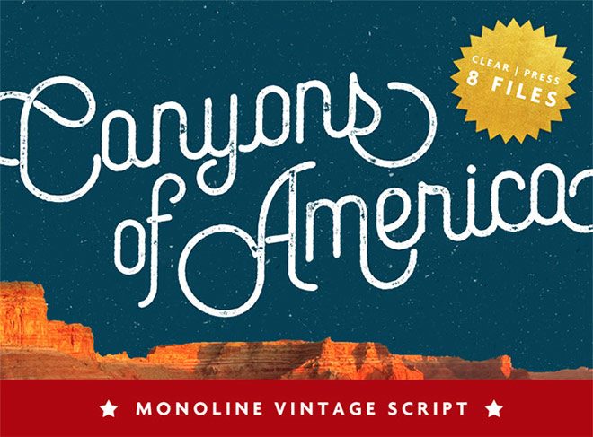 Canyons Vintage Script