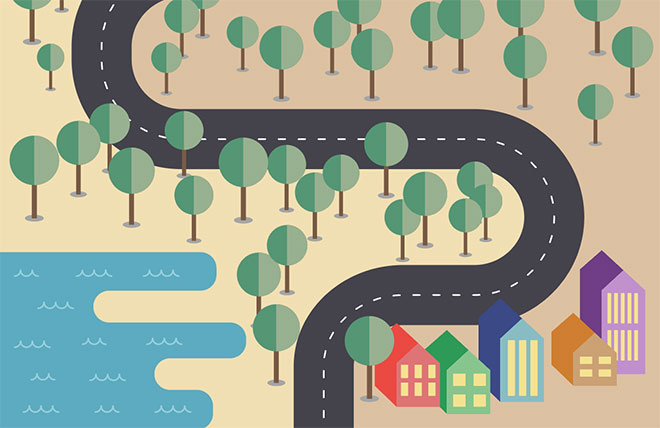 How To Create a Flat Style Vector Map in Adobe Illustrator